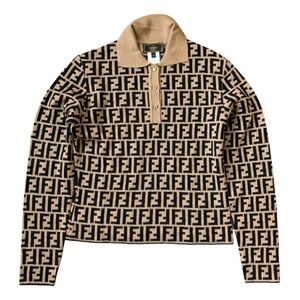 Fendi Zucca FF Wool Polo